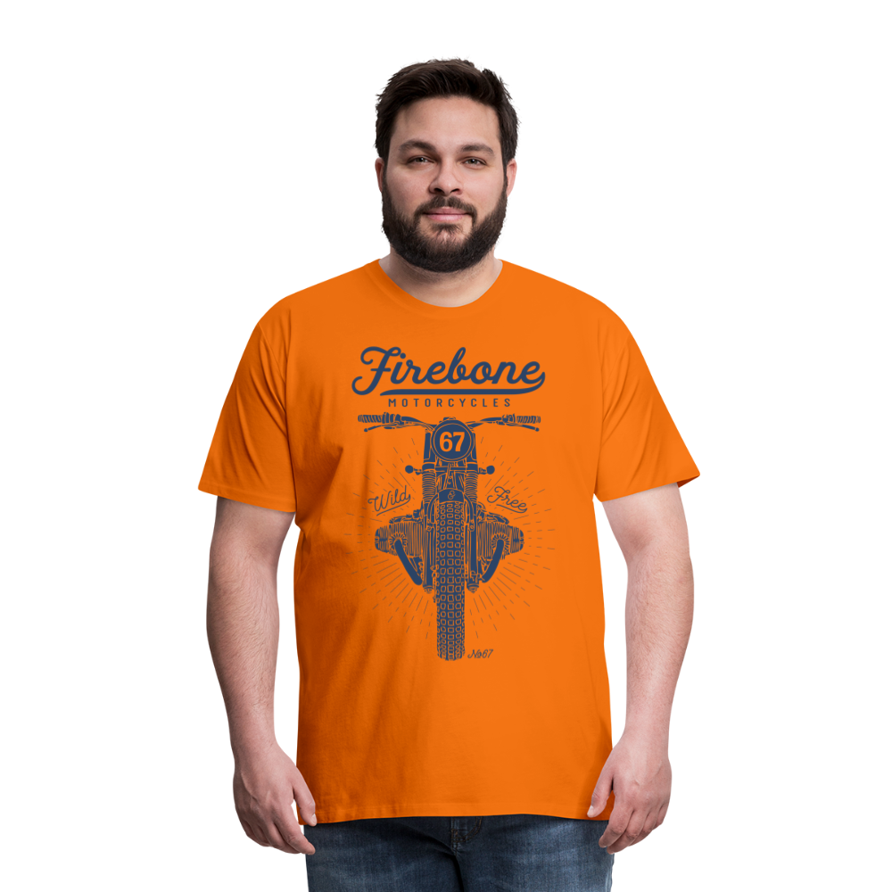 No.67 Firebone motorcycle t-shirt - orange