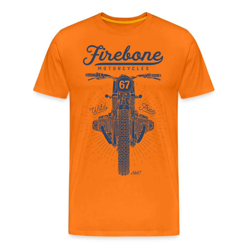 No.67 Firebone motorcycle t-shirt - orange