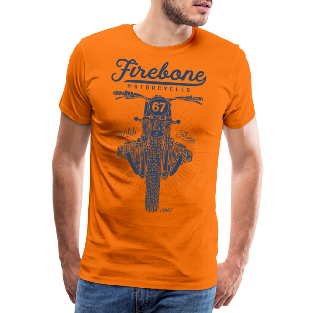 No.67 Firebone motorcycle t-shirt - orange