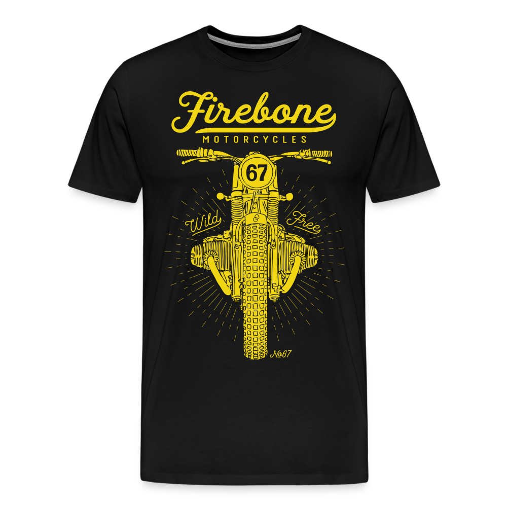 No.67 Firebone motorcycle t-shirt - black
