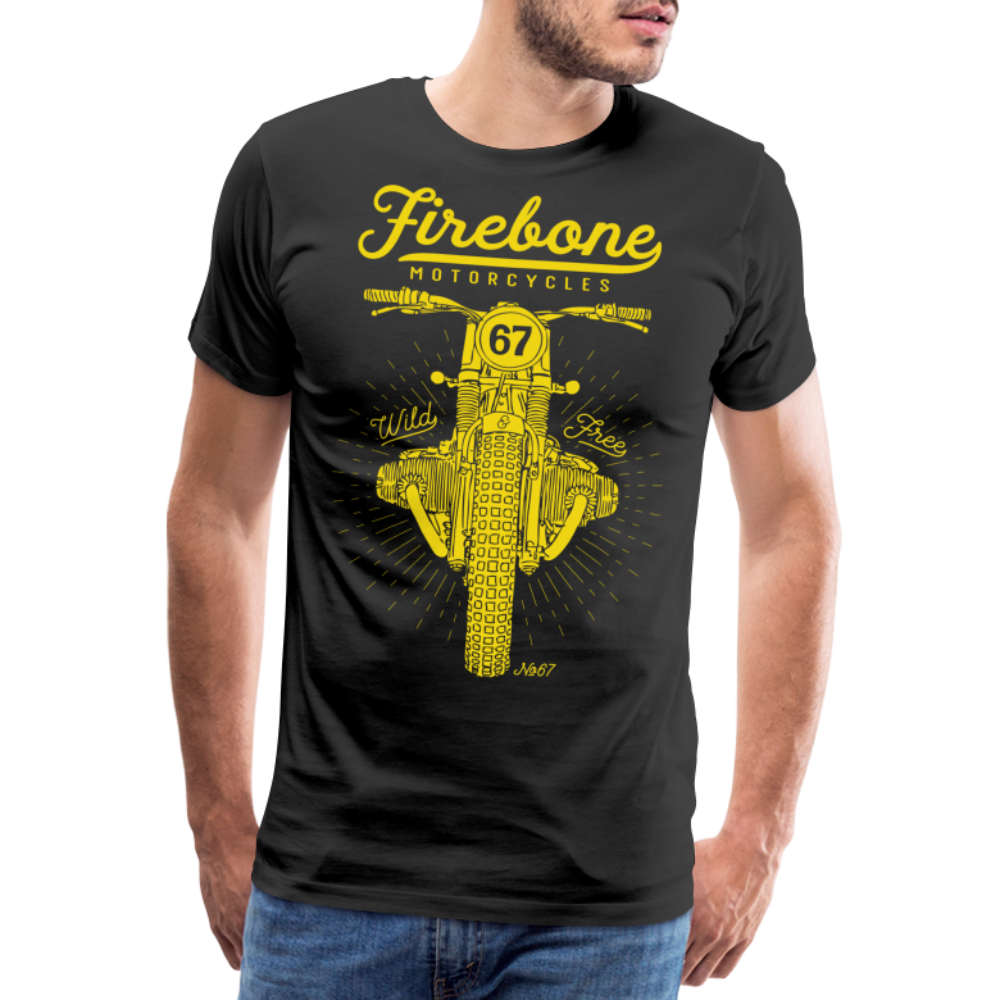 No.67 Firebone motorcycle t-shirt - black