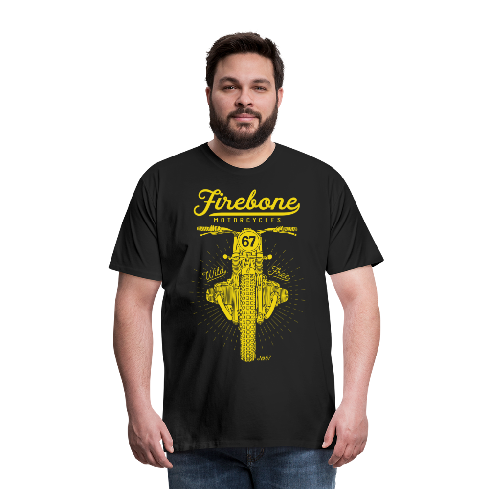 No.67 Firebone motorcycle t-shirt - black