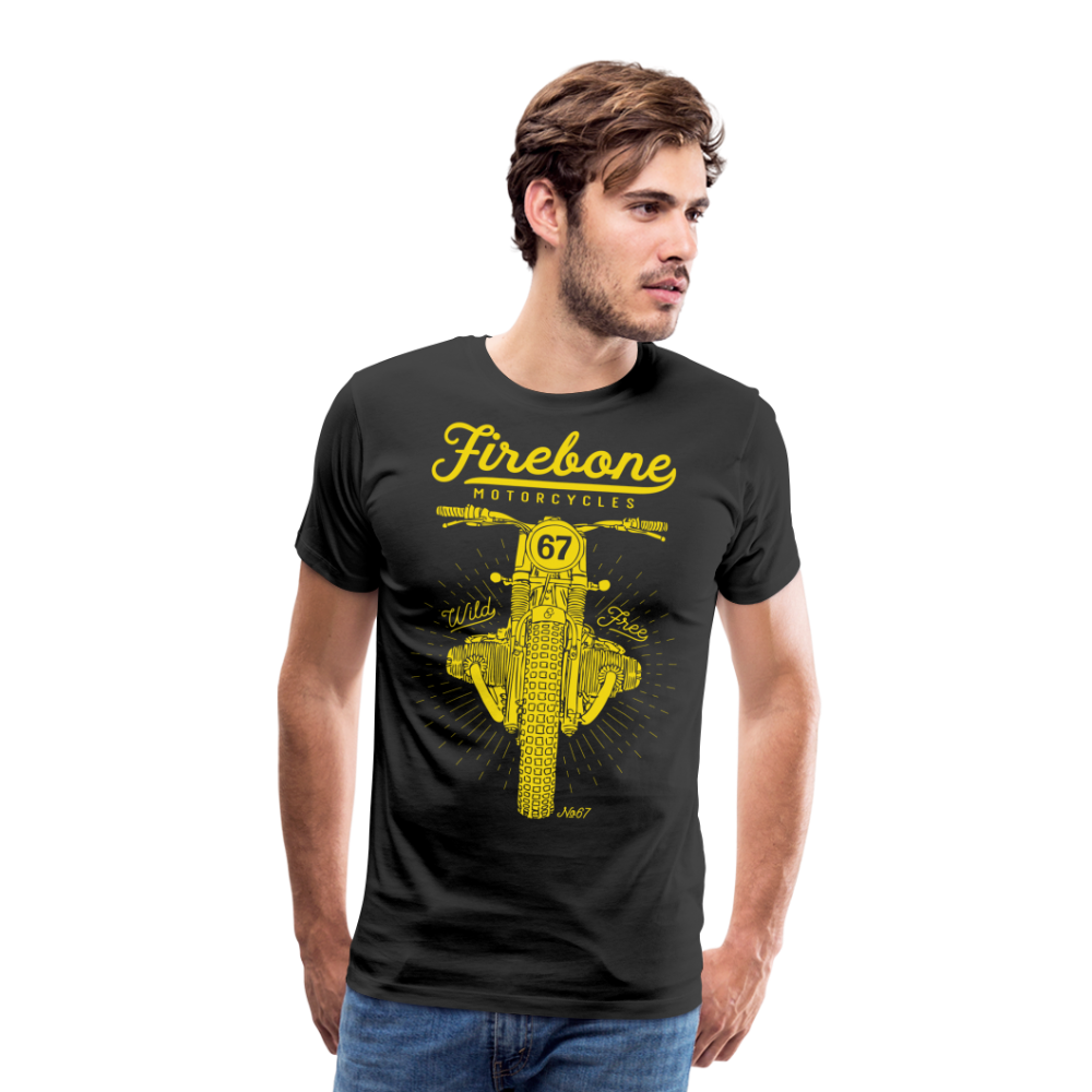 No.67 Firebone motorcycle t-shirt - black