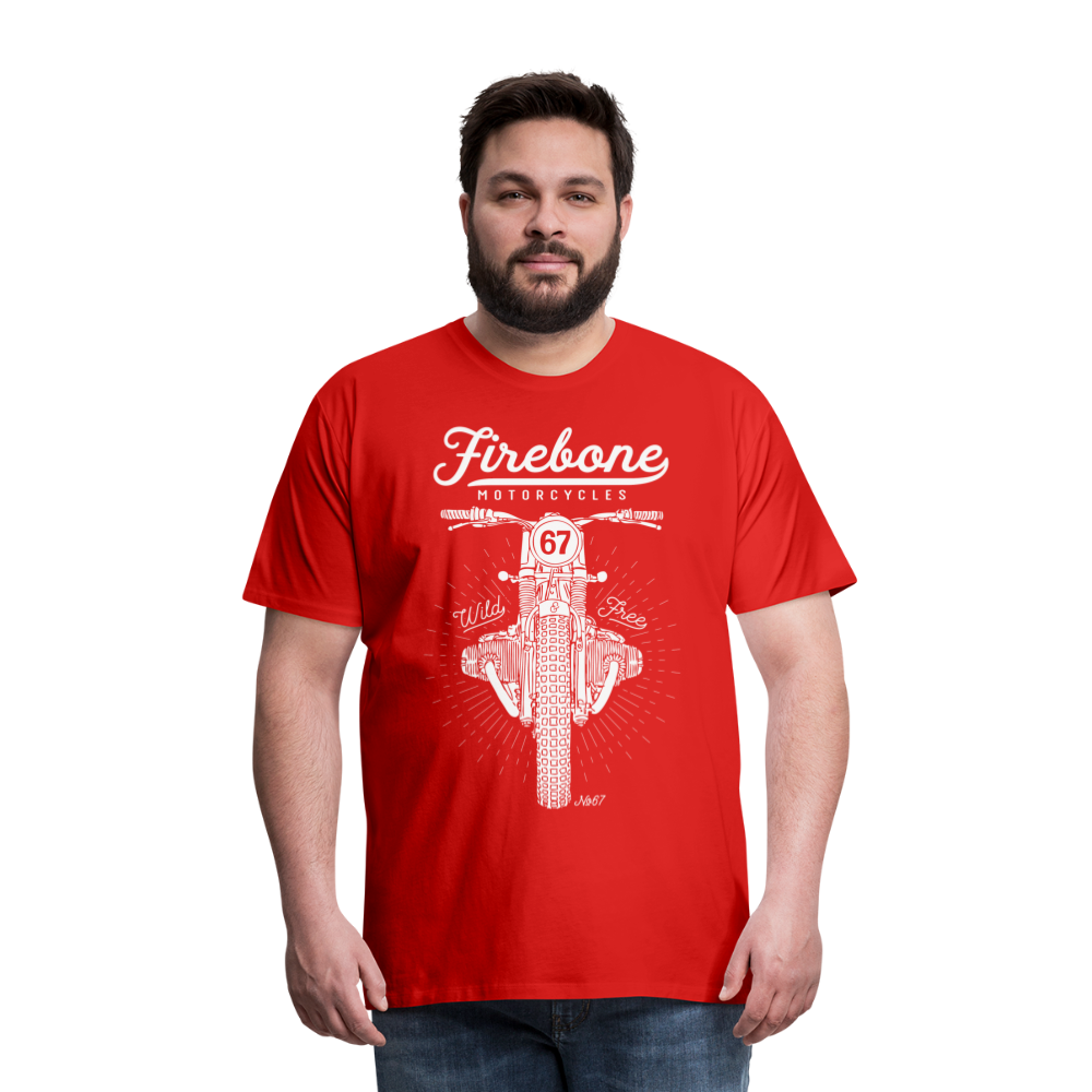 No.67 Firebone motorcycle t-shirt - red