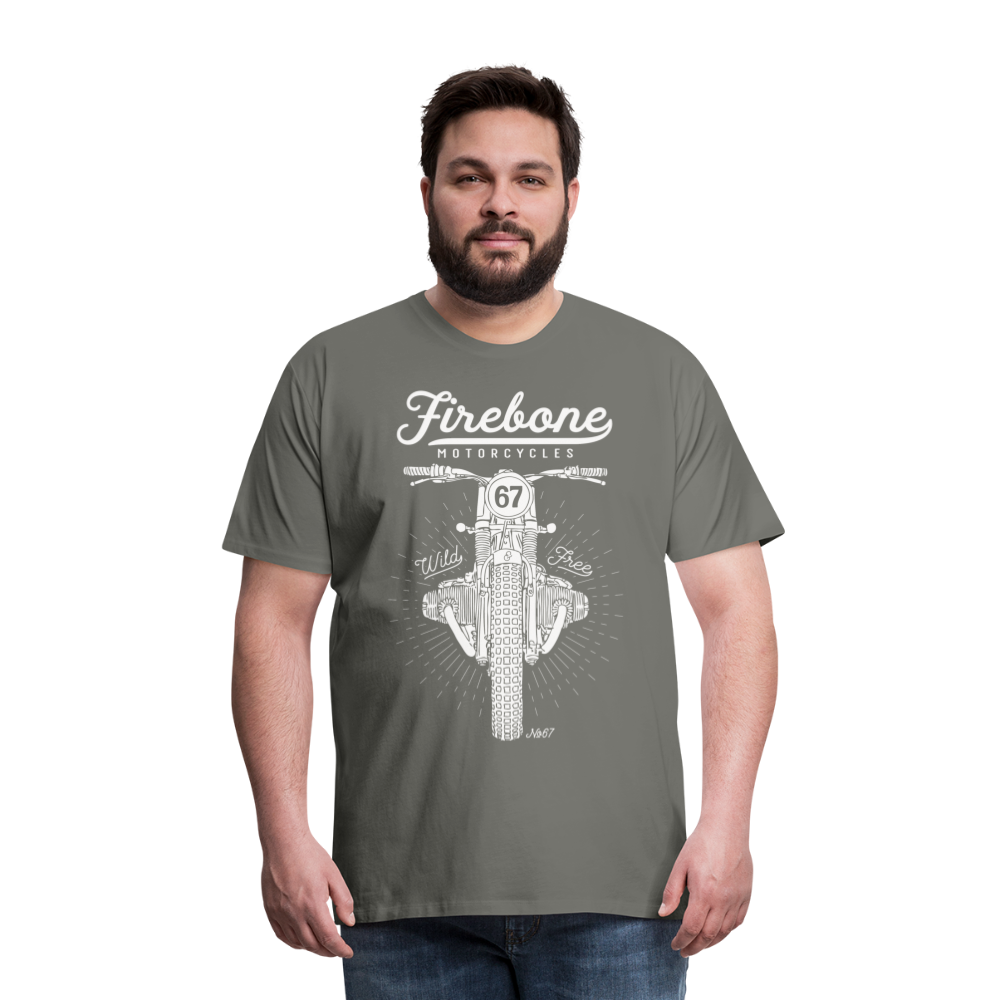 No.67 Firebone motorcycle t-shirt - asphalt