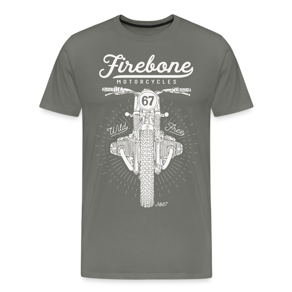 No.67 Firebone motorcycle t-shirt - asphalt