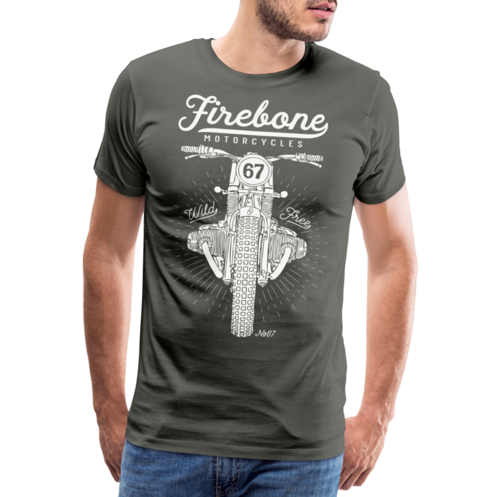 No.67 Firebone motorcycle t-shirt - asphalt