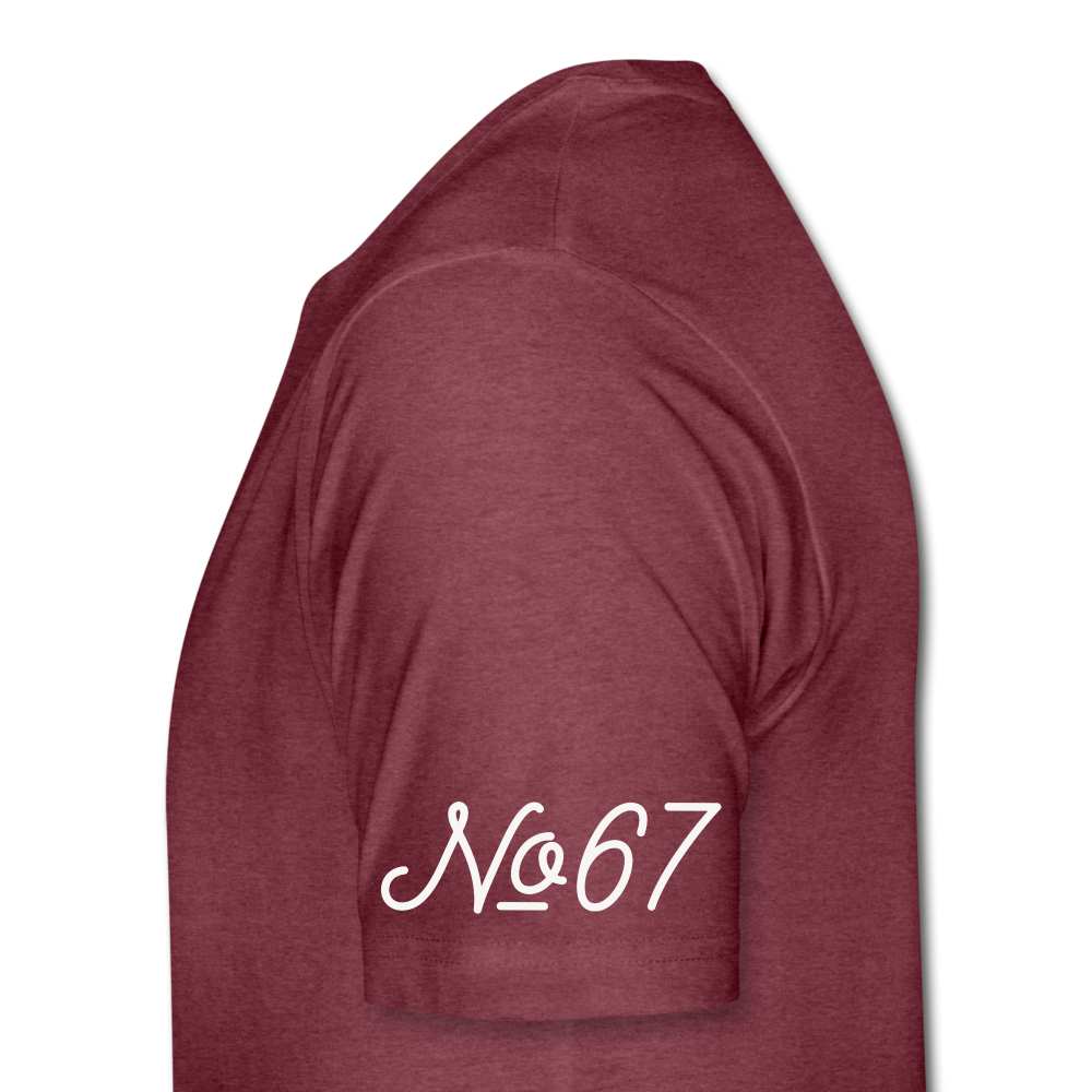 No.67 Firebone motorcycle t-shirt - heather burgundy