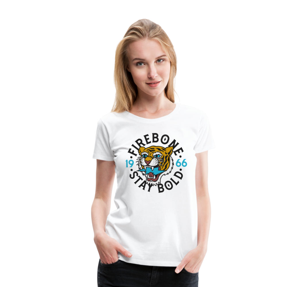 Stay Bold Tiger - Premium T-Shirt - white