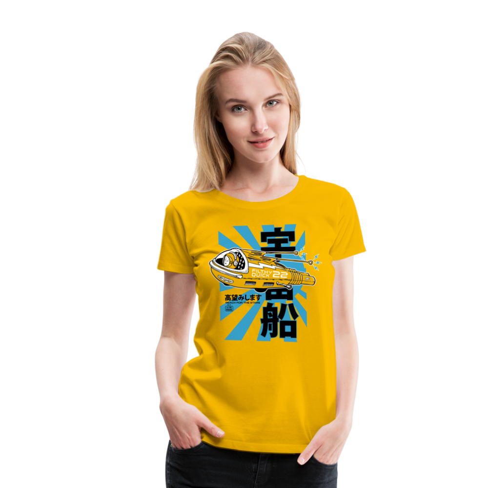 Filthy Quick Space Ship - Premium T-Shirt - sun yellow