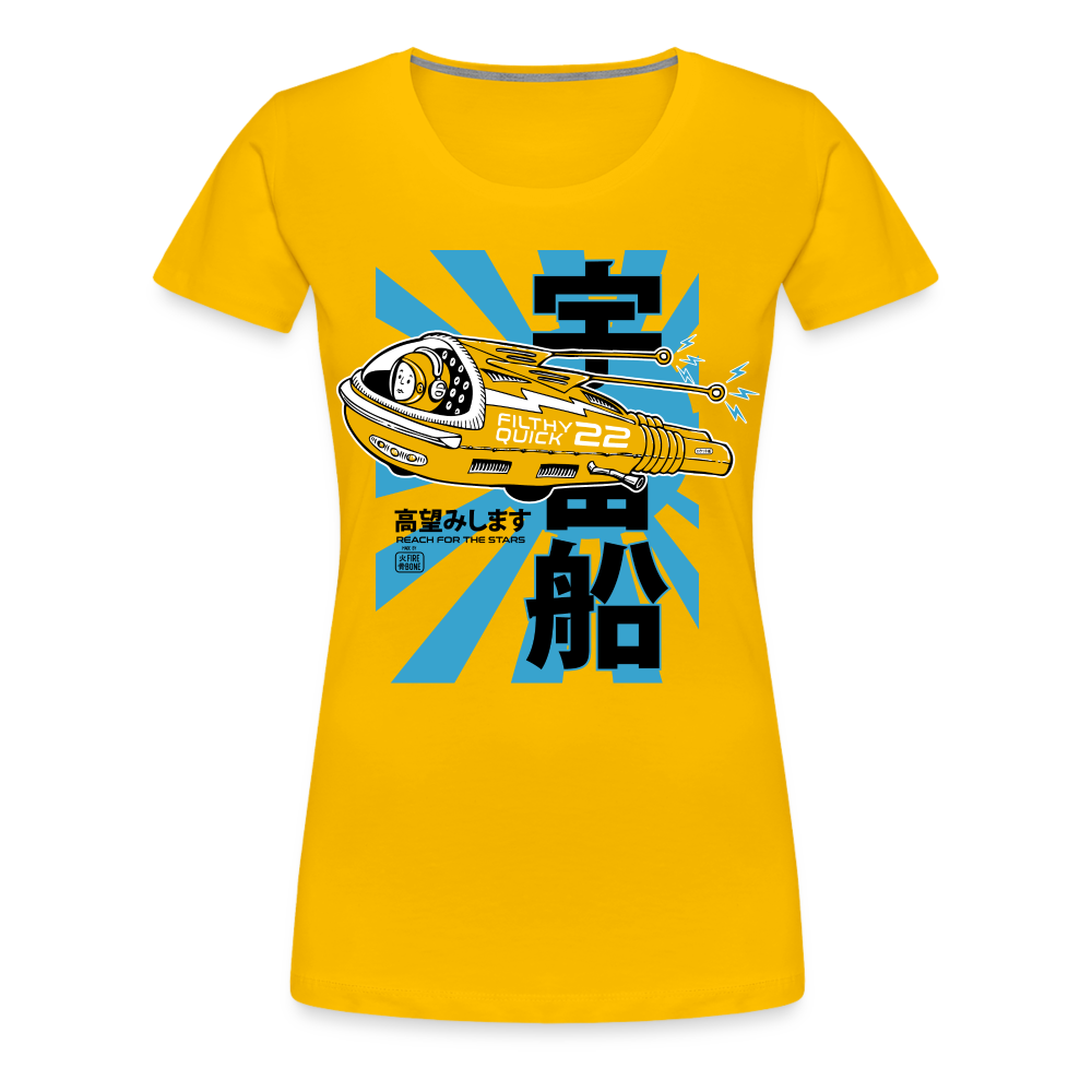 Filthy Quick Space Ship - Premium T-Shirt - sun yellow