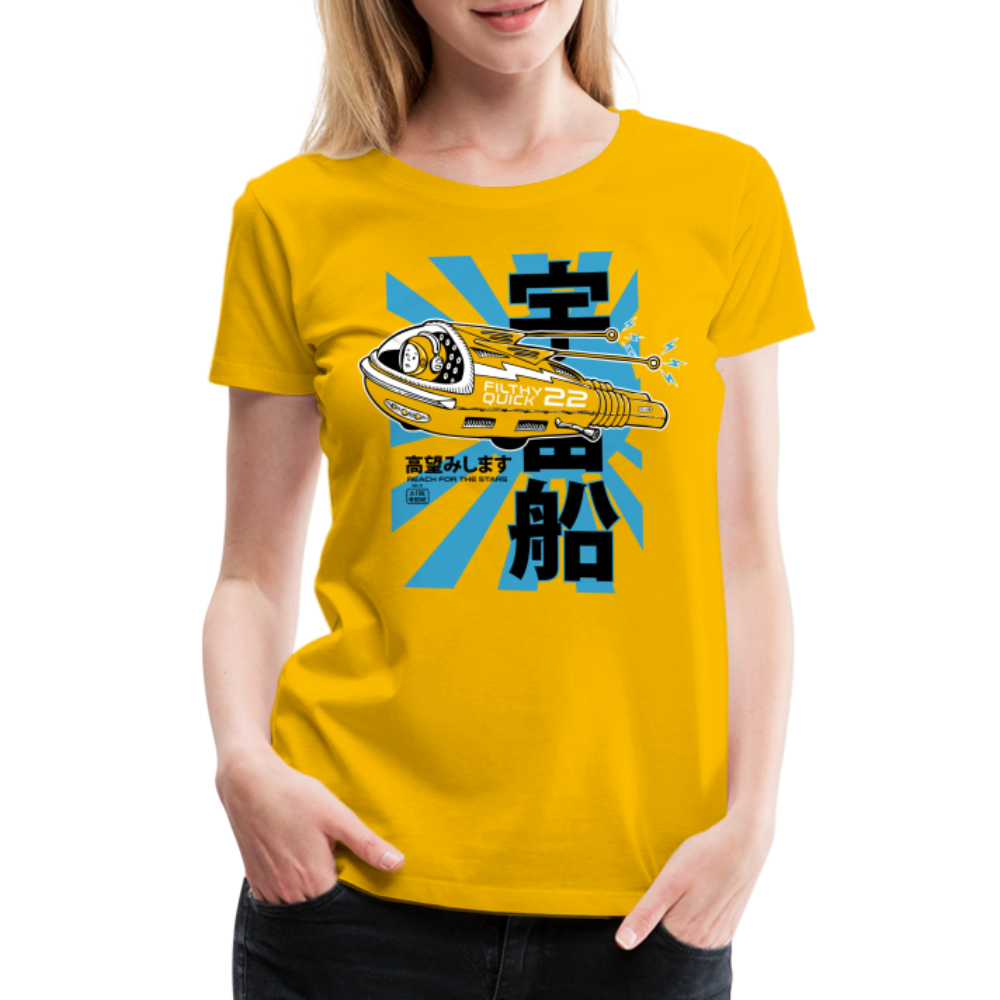Filthy Quick Space Ship - Premium T-Shirt - sun yellow