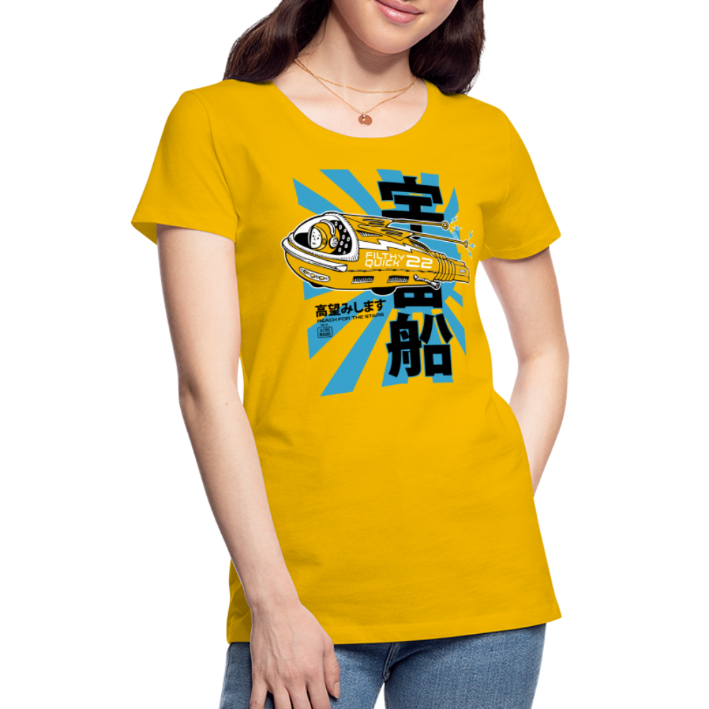 Filthy Quick Space Ship - Premium T-Shirt - sun yellow