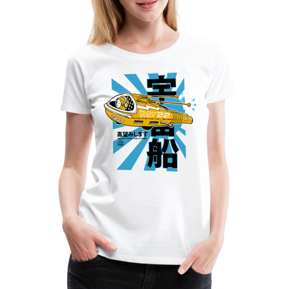 Filthy Quick Space Ship - Premium T-Shirt - white