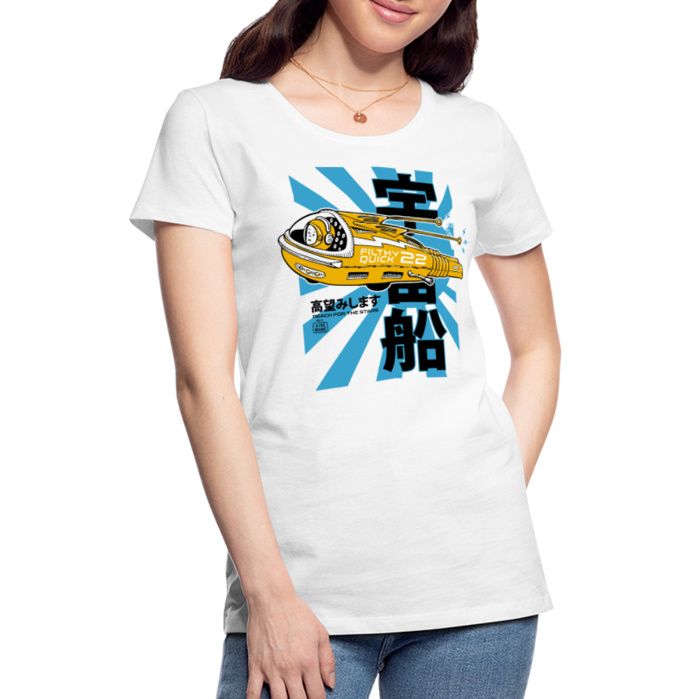 Filthy Quick Space Ship - Premium T-Shirt - white