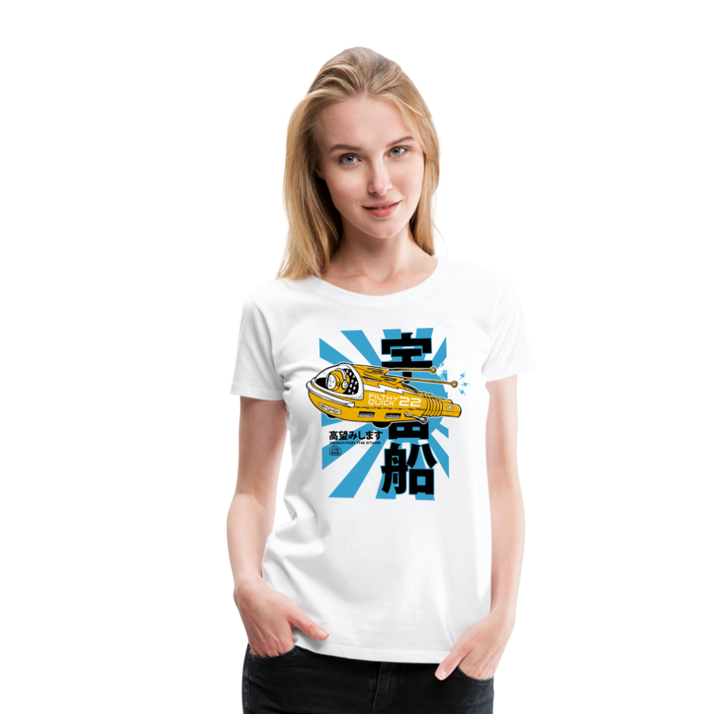 Filthy Quick Space Ship - Premium T-Shirt - white