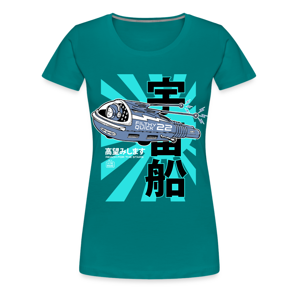 Filthy Quick Space Ship - Premium T-Shirt - diva blue