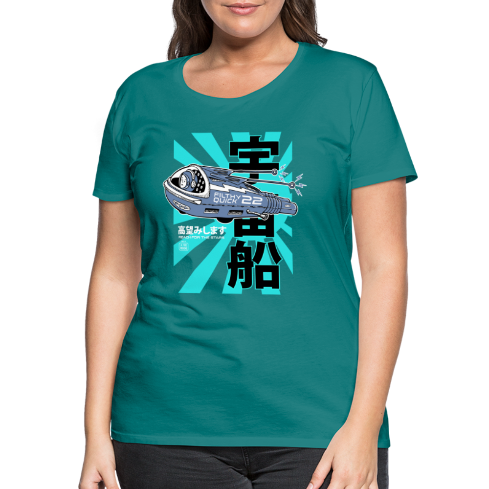 Filthy Quick Space Ship - Premium T-Shirt - diva blue