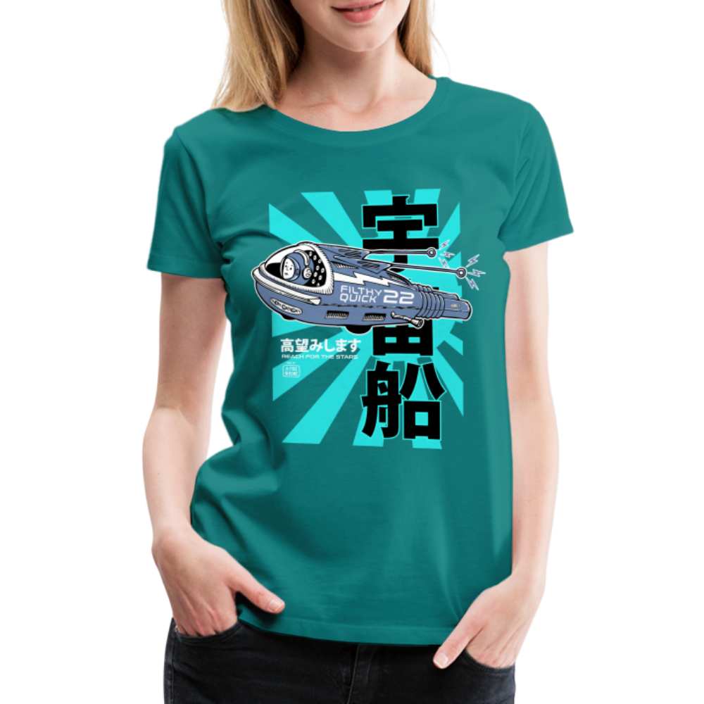 Filthy Quick Space Ship - Premium T-Shirt - diva blue