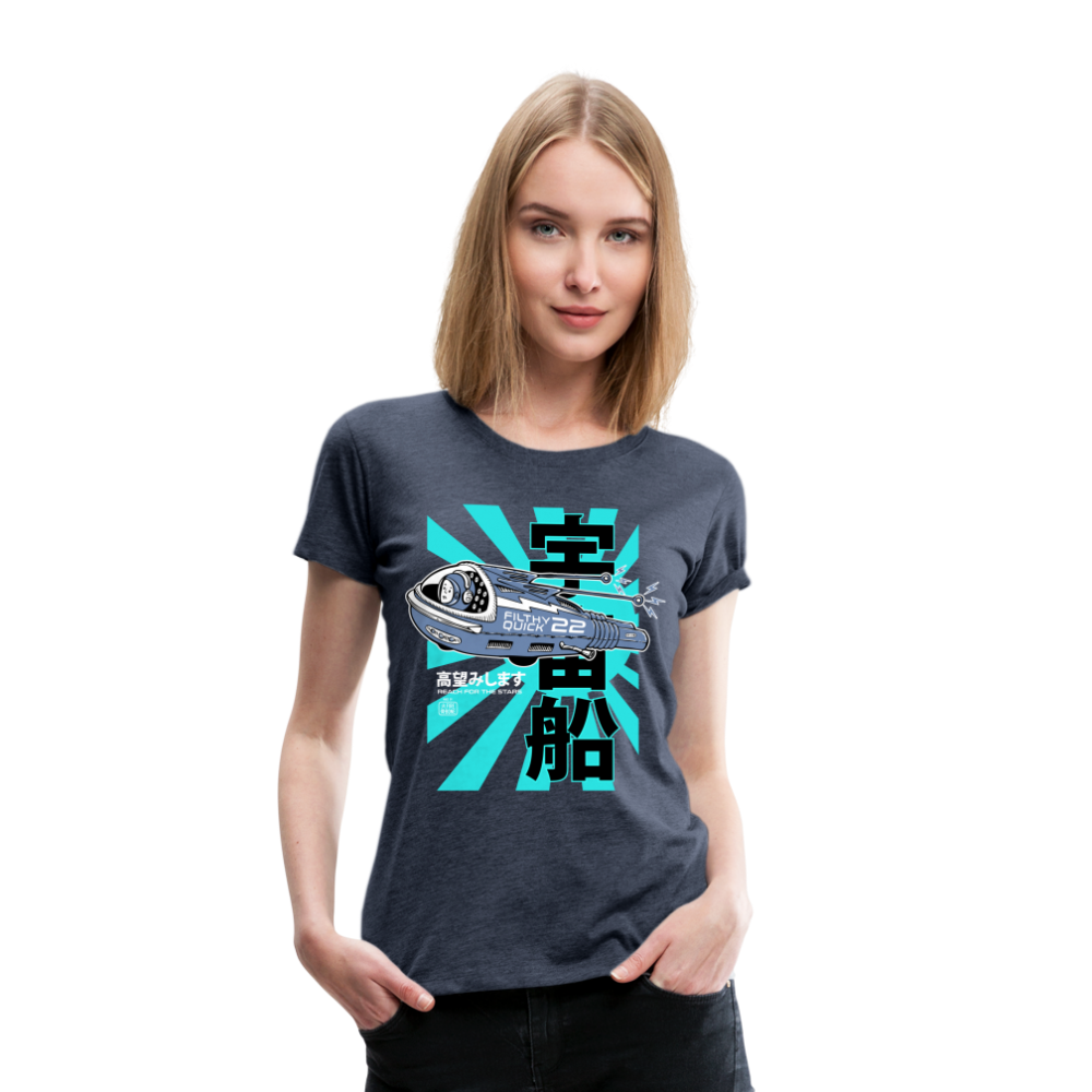 Filthy Quick Space Ship - Premium T-Shirt - heather blue