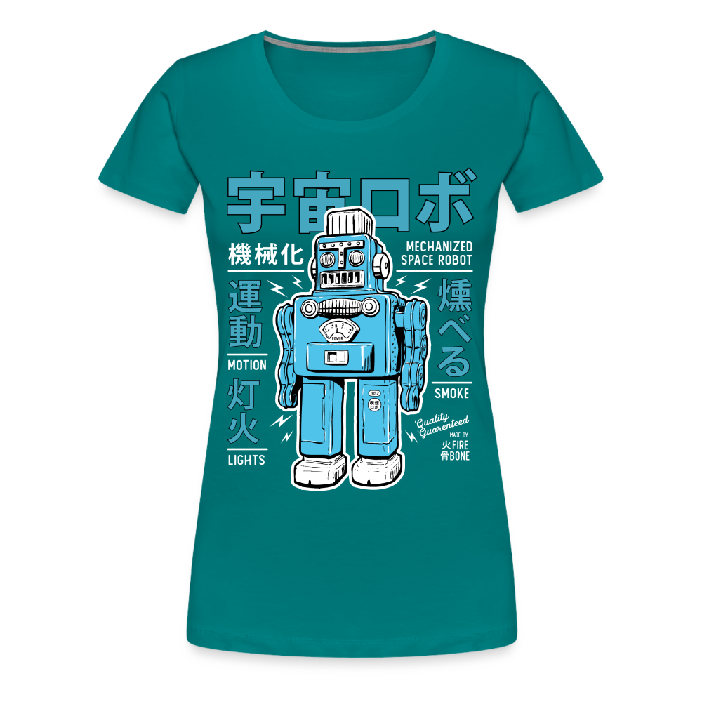 Mechanized Space Robot - Premium T-Shirt - diva blue
