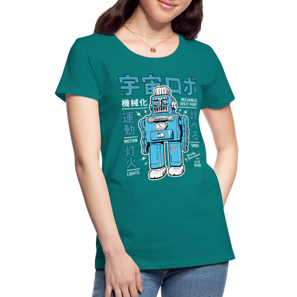 Mechanized Space Robot - Premium T-Shirt - diva blue