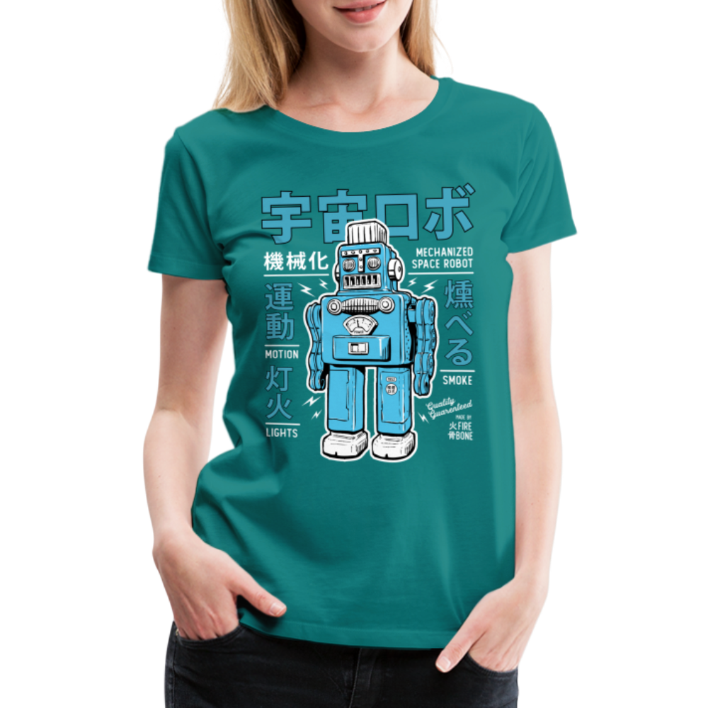 Mechanized Space Robot - Premium T-Shirt - diva blue