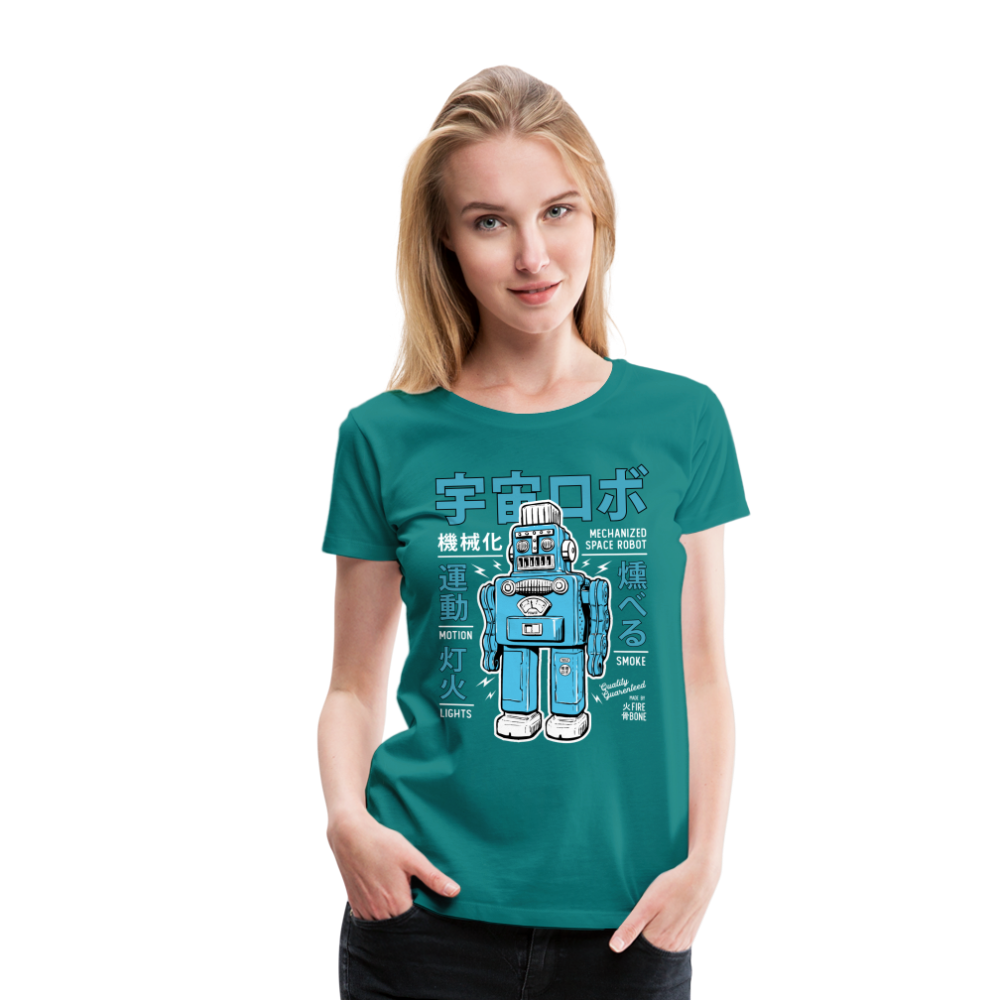 Mechanized Space Robot - Premium T-Shirt - diva blue
