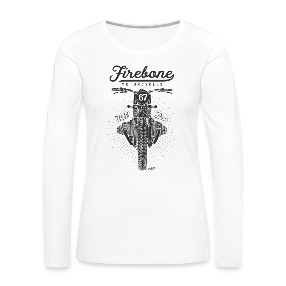 Wild and Free - Premium Long sleeve Shirt - white