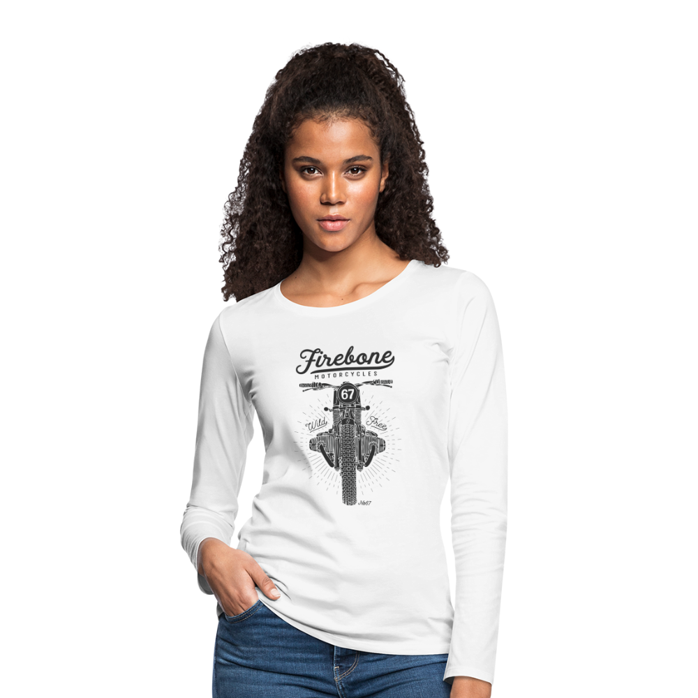 Wild and Free - Premium Long sleeve Shirt - white