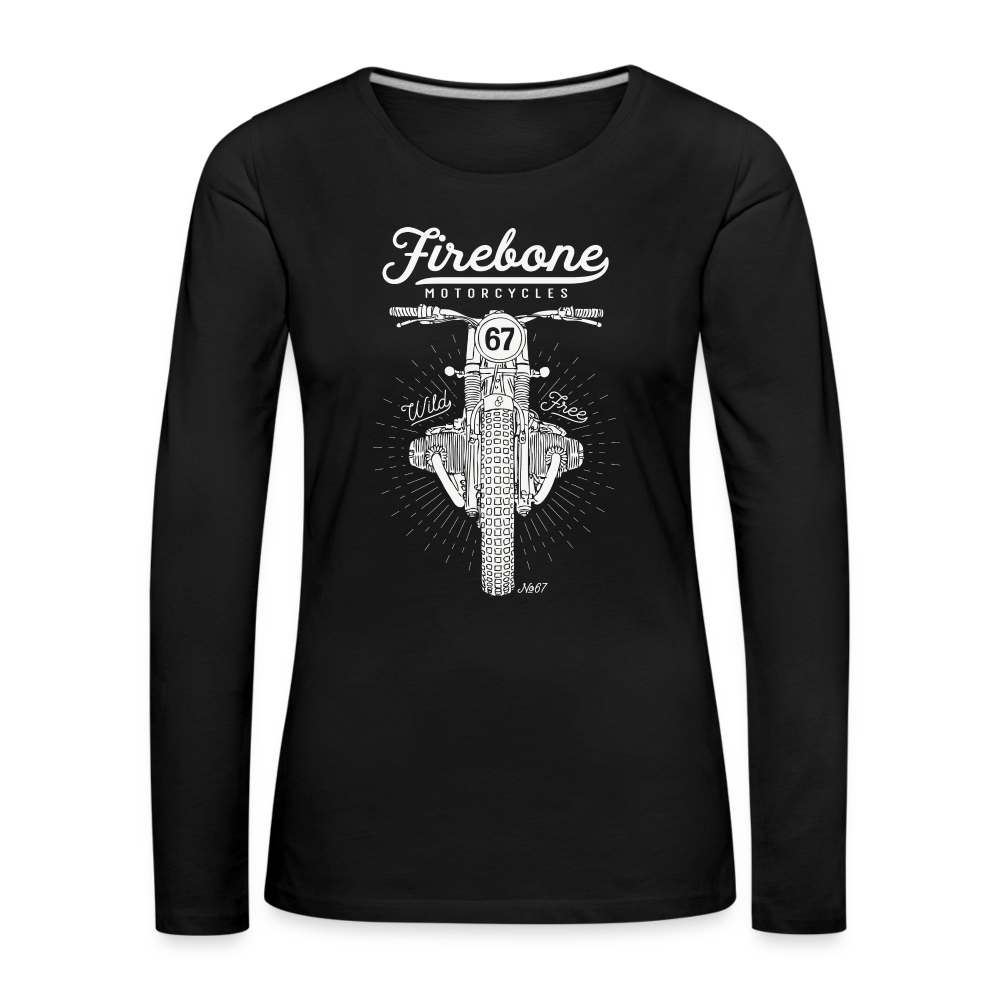 Wild and Free - Premium Long sleeve Shirt - black
