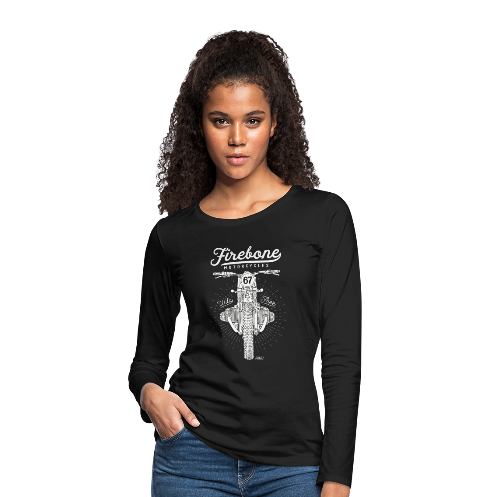 Wild and Free - Premium Long sleeve Shirt - black