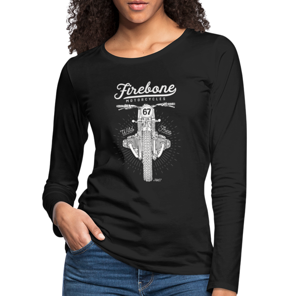 Wild and Free - Premium Long sleeve Shirt - black