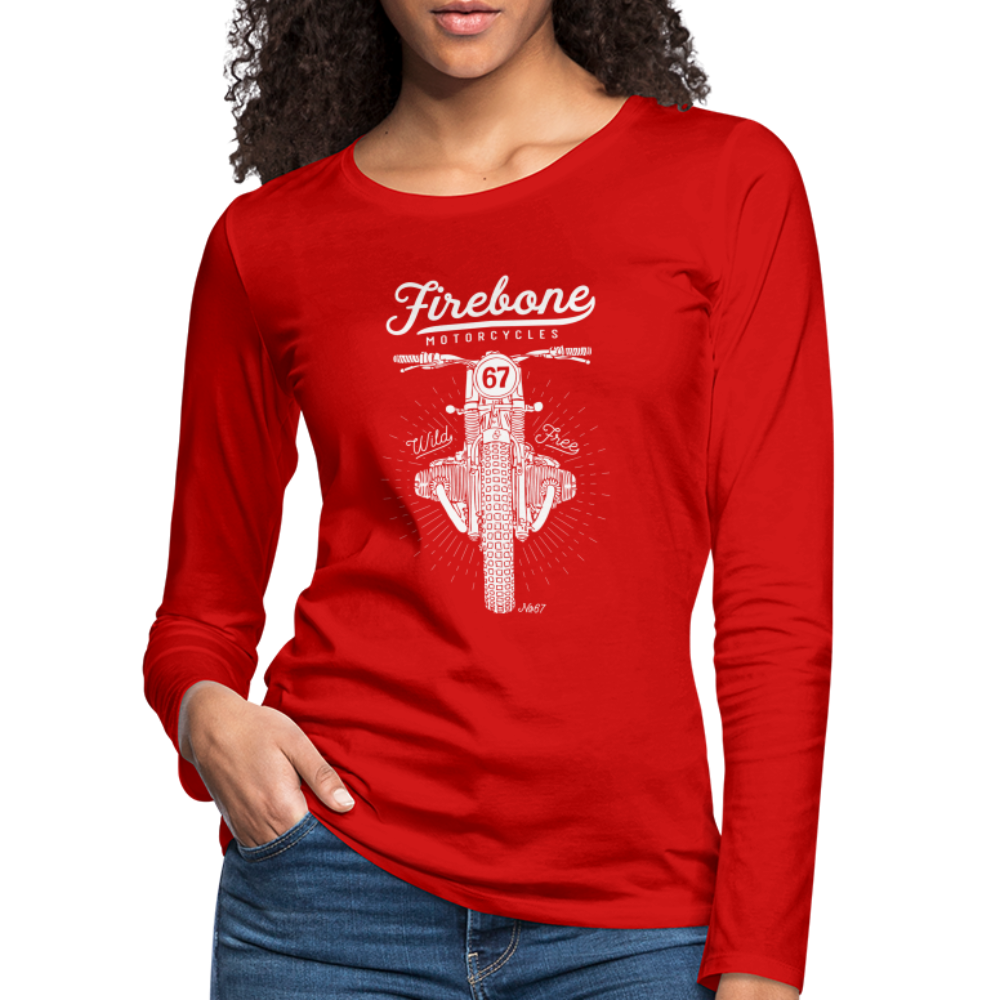 Wild and Free - Premium Long sleeve shirt - red
