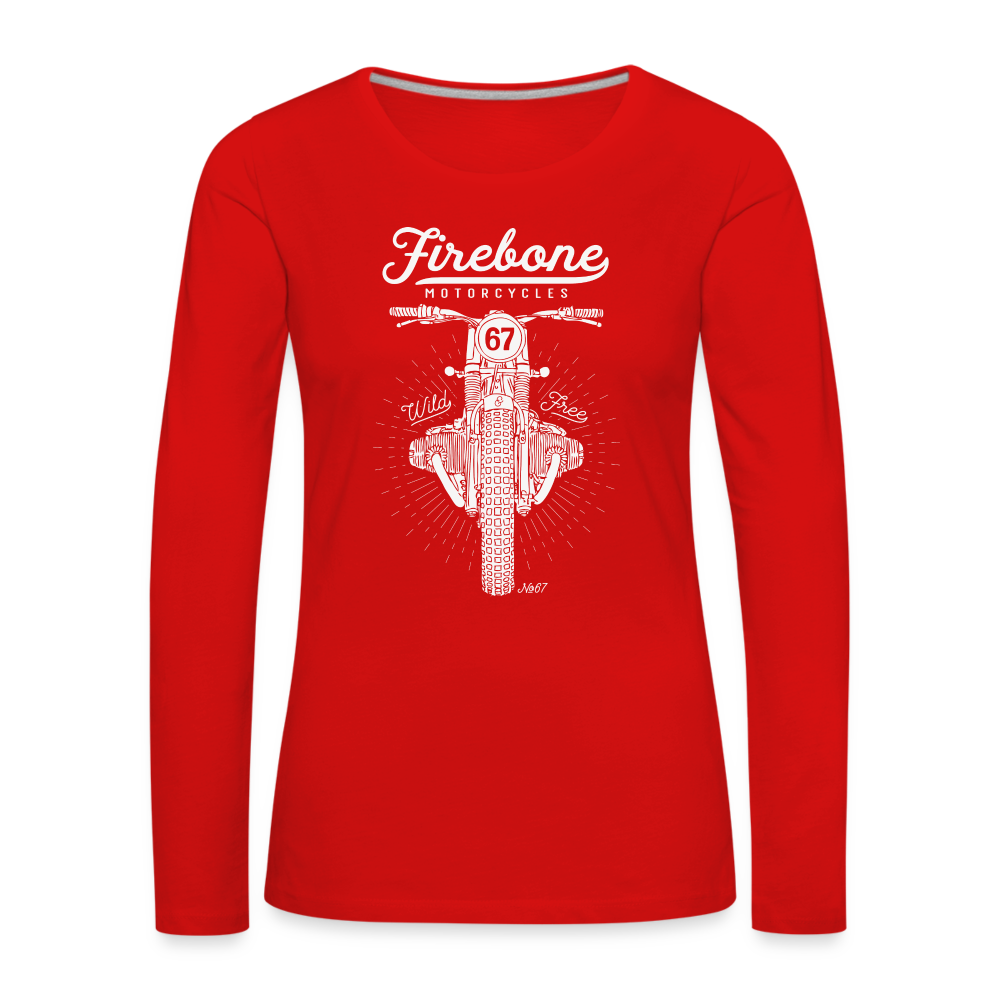 Wild and Free - Premium Long sleeve shirt - red