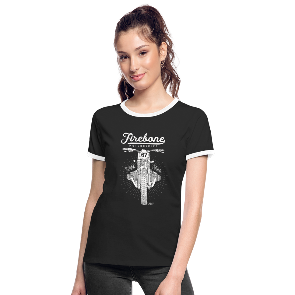 Wild and Free - Ringer t-shirt - black/white