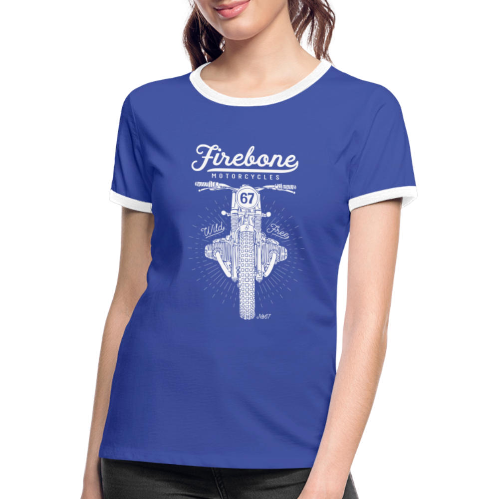 Wild and Free - Ringer t-shirt - blue/white