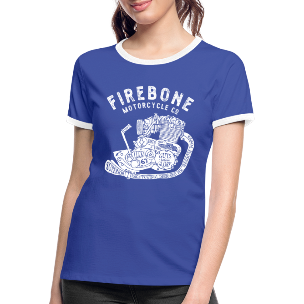Guts before Glory - Ringer t-shirt - blue/white