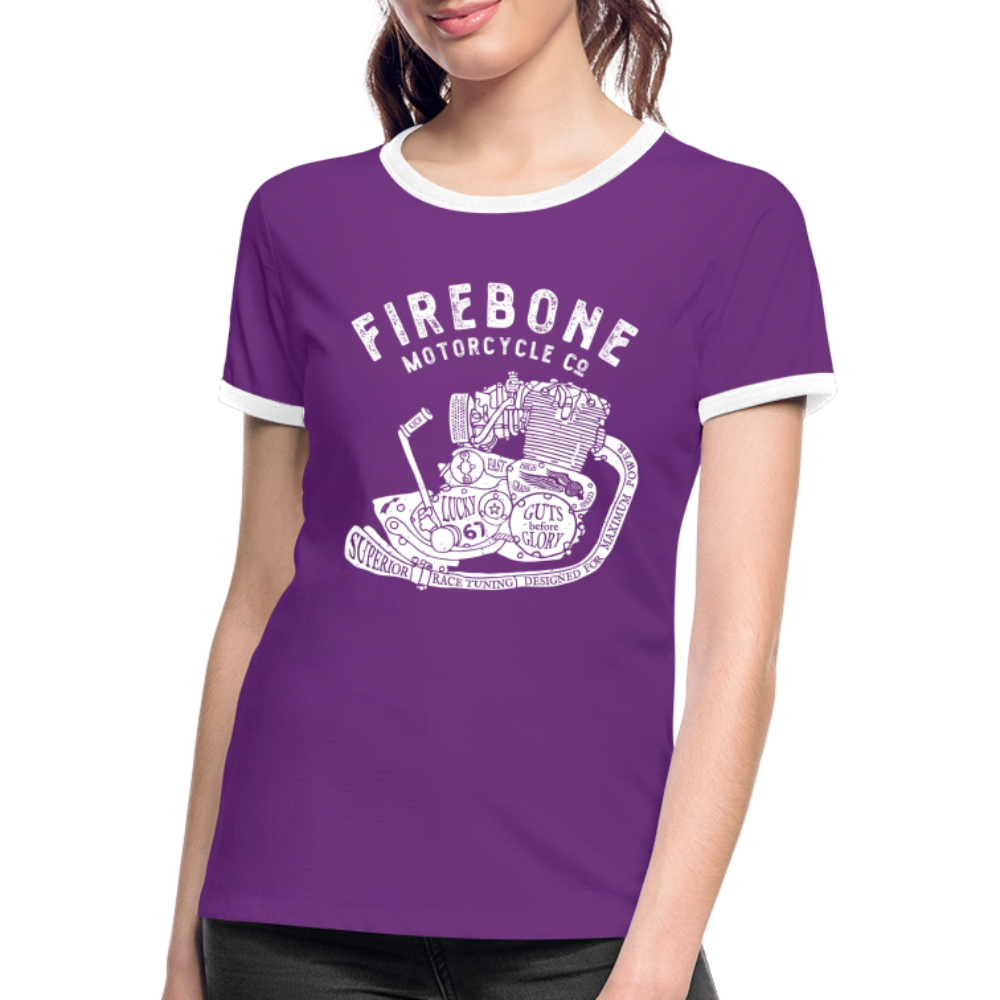 Guts before Glory - Ringer t-shirt - purple/white