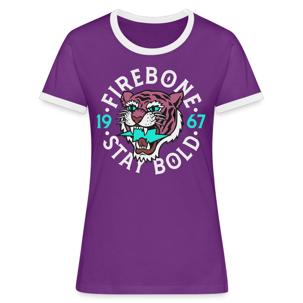 Stay Bold - Ringer T-Shirt - purple/white