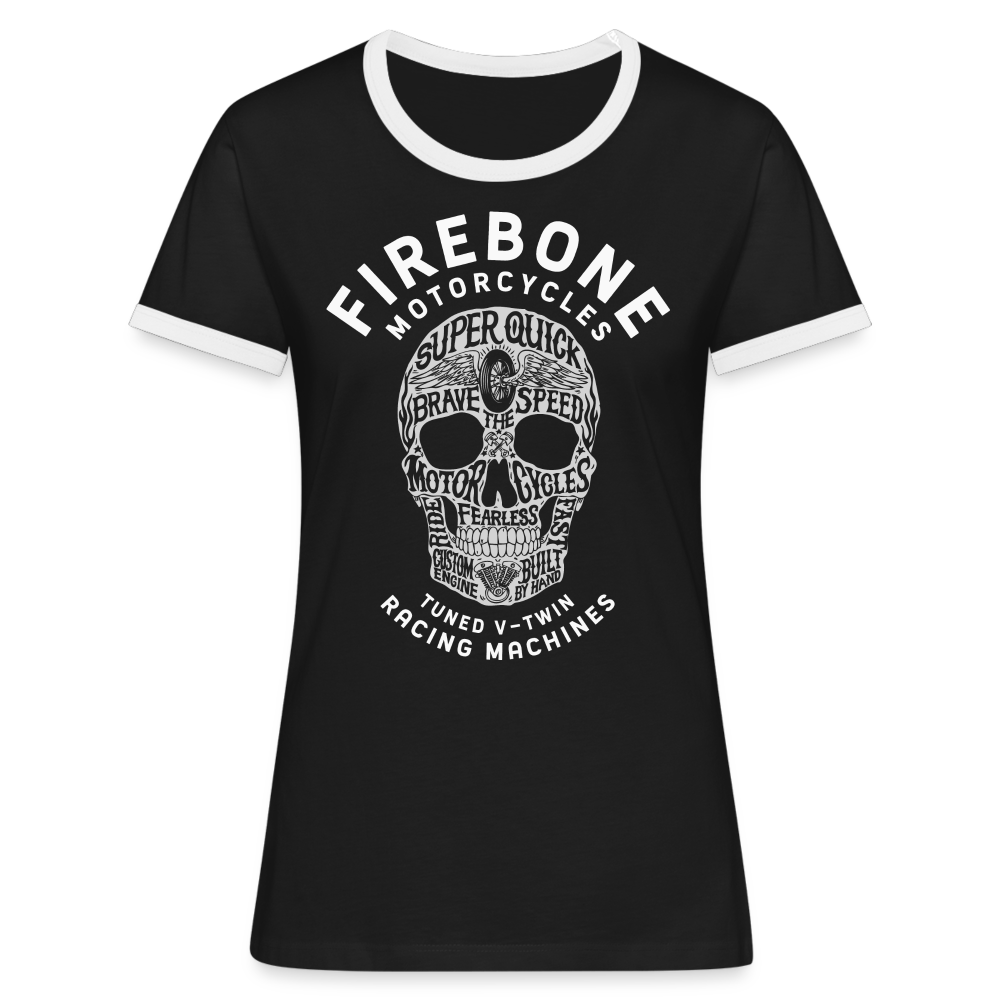 Super Quick Skull - Ringer t-shirt - black/white