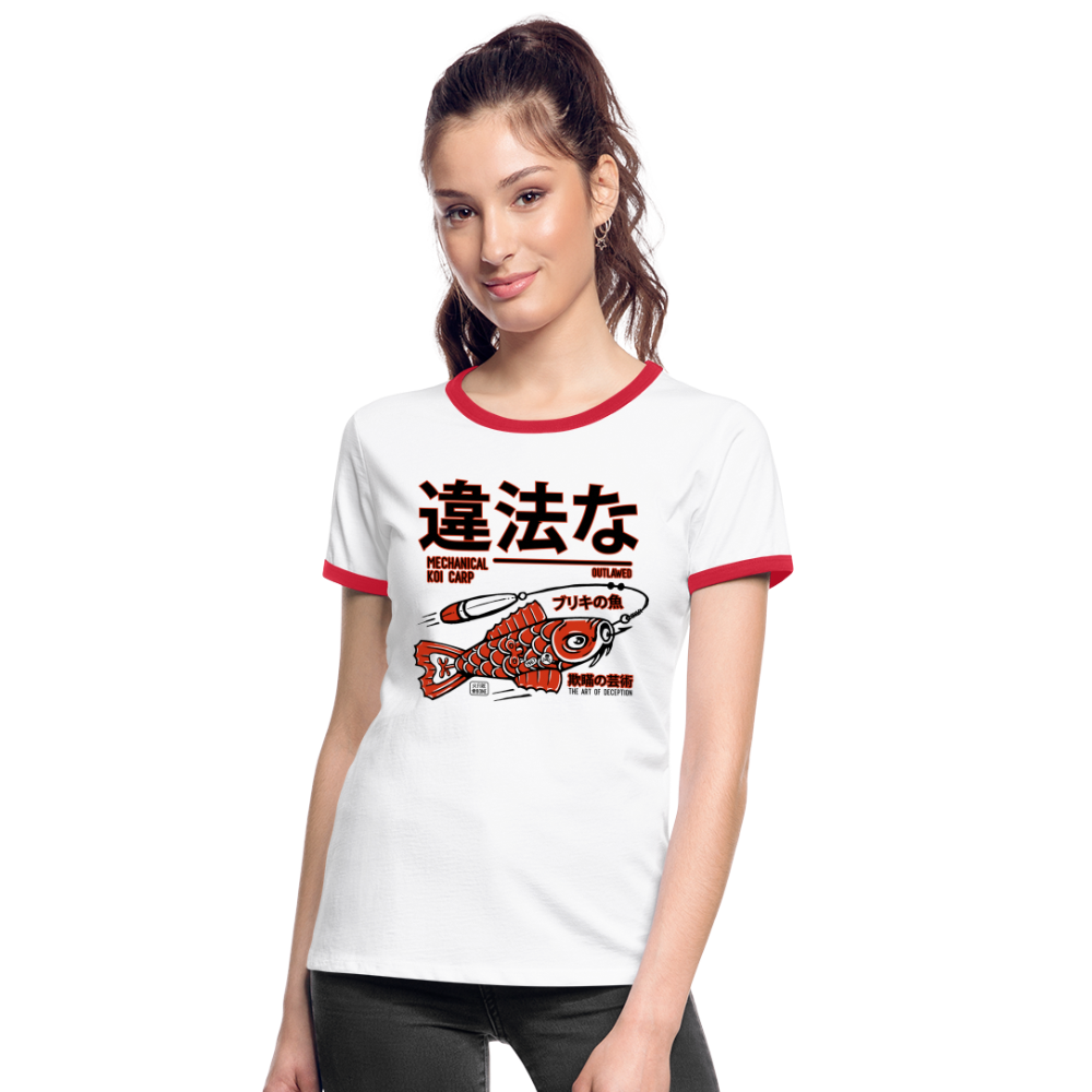 The art of deception - Ringer t-shirt - white/red
