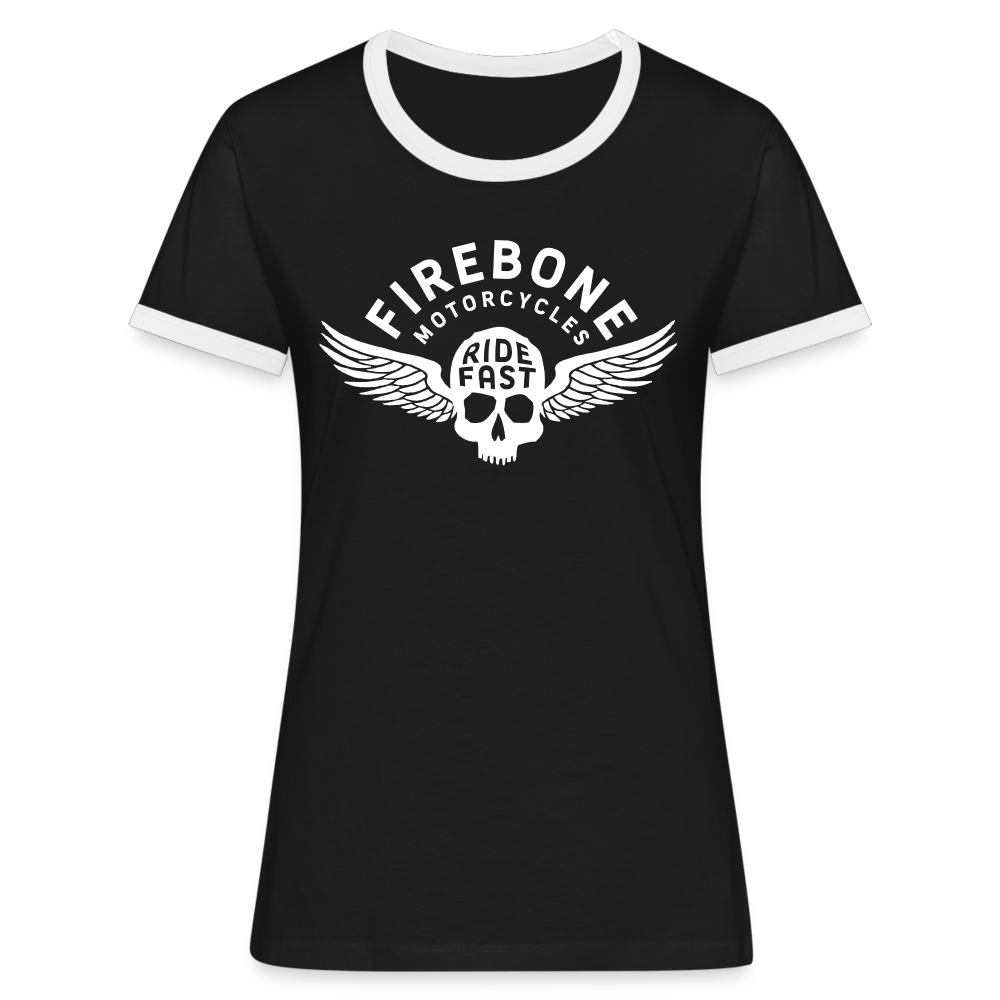 Ride Fast - Ringer t-shirt - black/white
