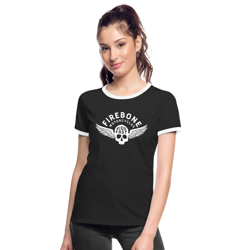 Ride Fast - Ringer t-shirt - black/white