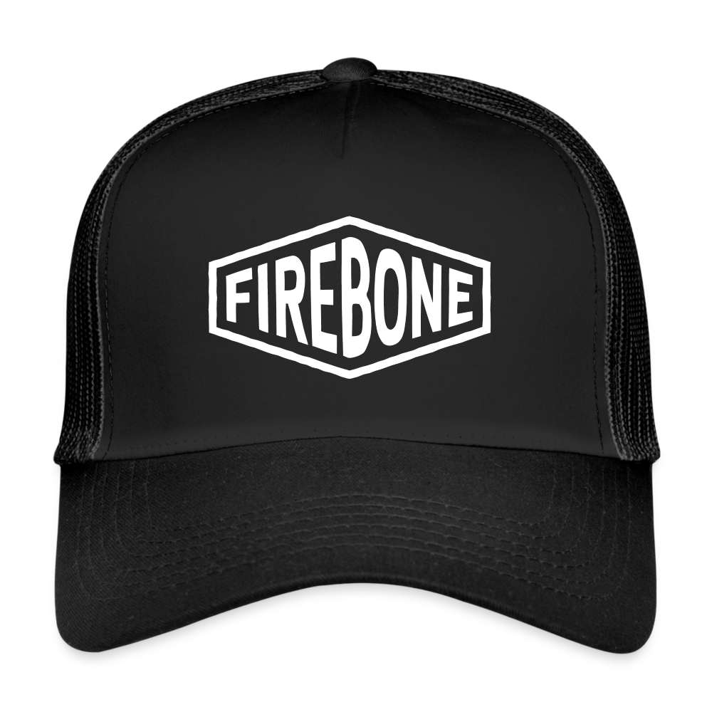 Firebone Logo - Trucker Cap - black/black