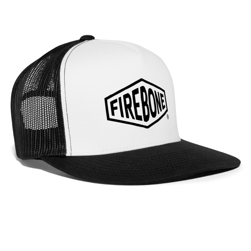 Firebone logo - Trucker Cap - white/black