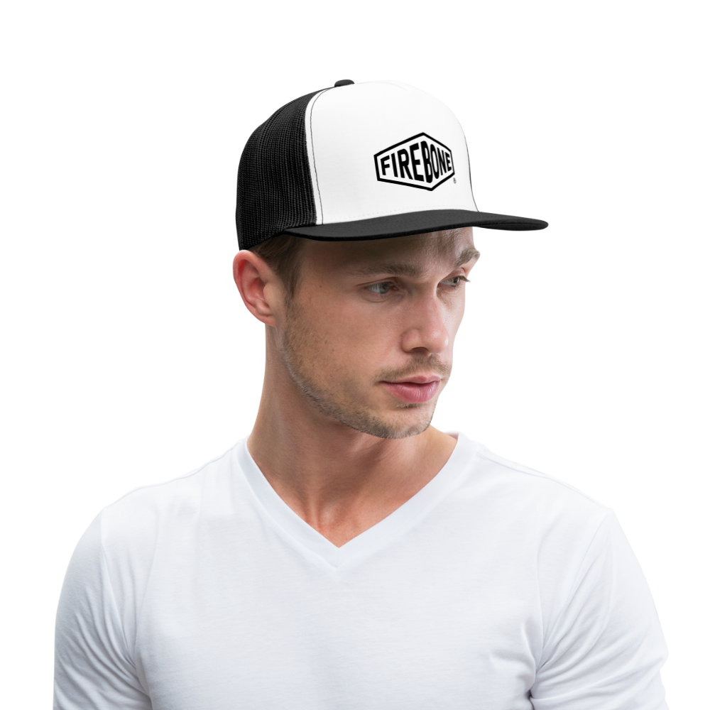 Firebone logo - Trucker Cap - white/black