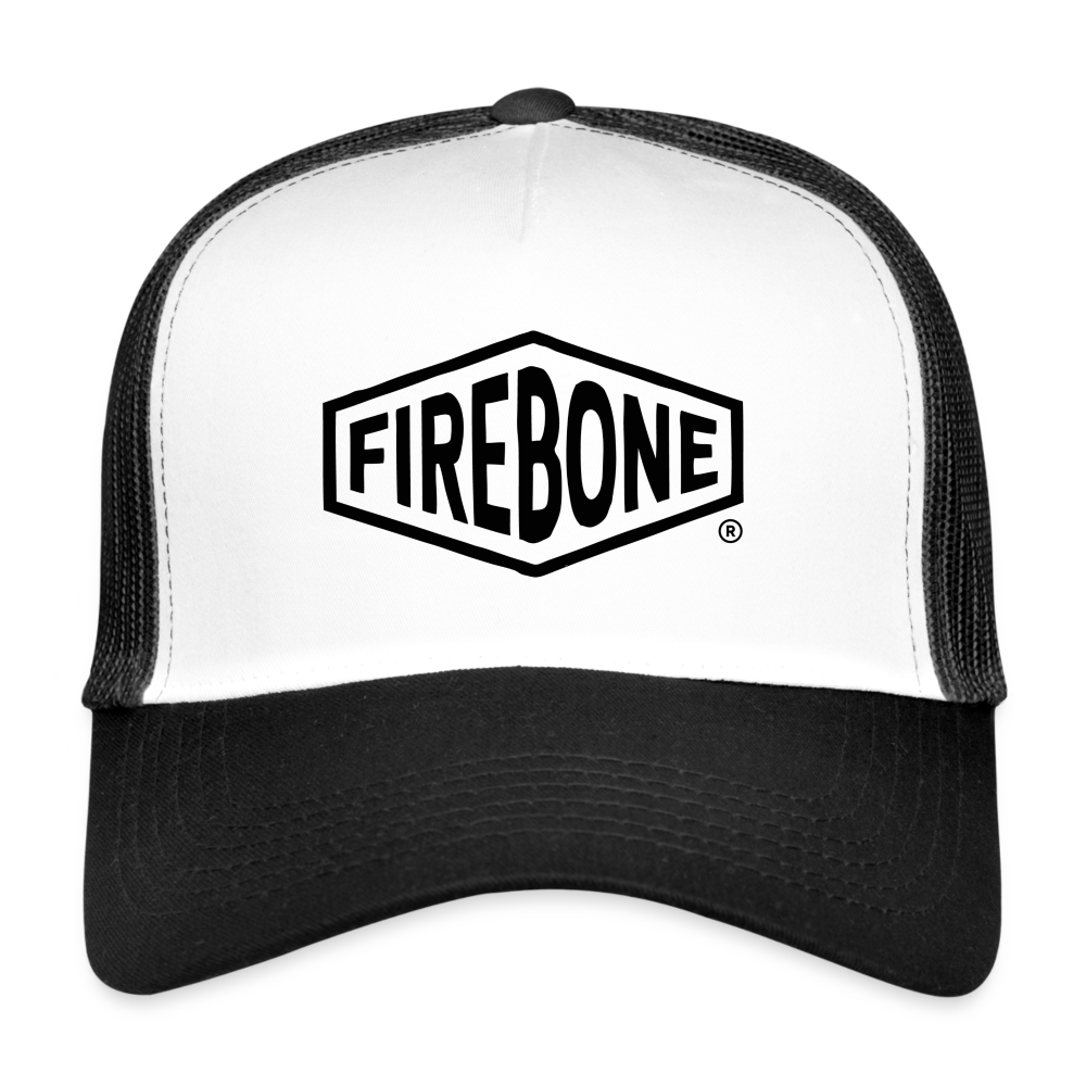 Firebone logo - Trucker Cap - white/black
