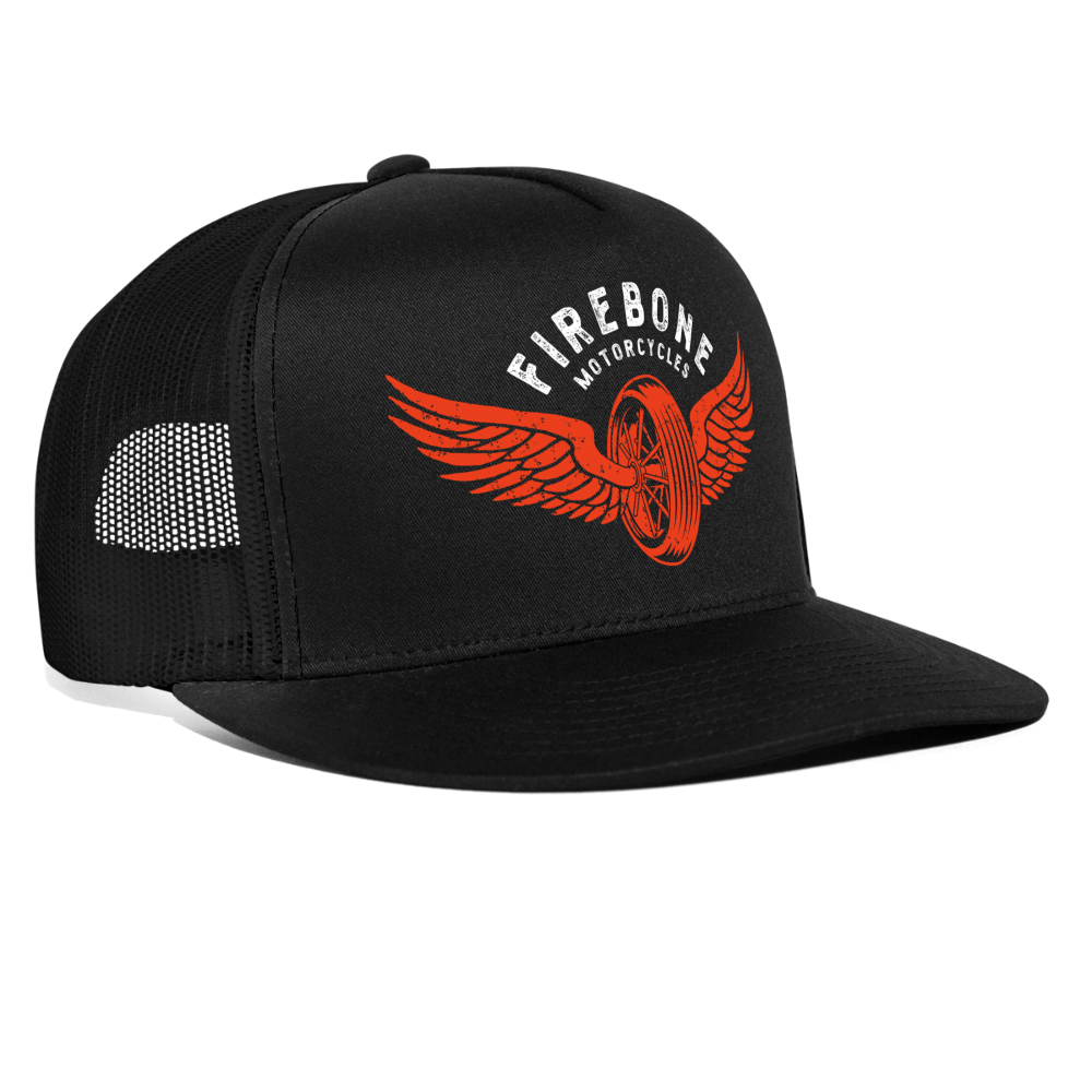 Red Wheels and Wings - Trucker Cap - black/black