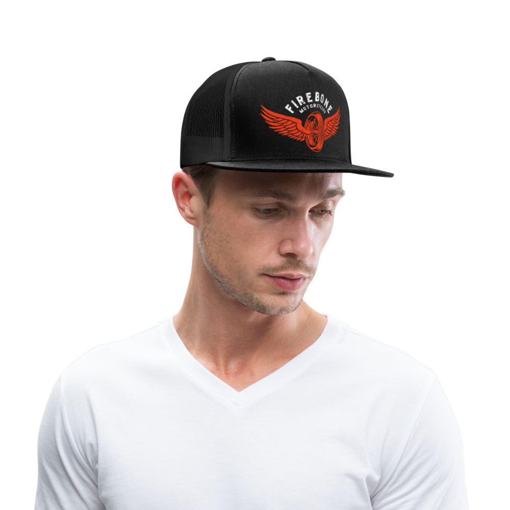Red Wheels and Wings - Trucker Cap - black/black